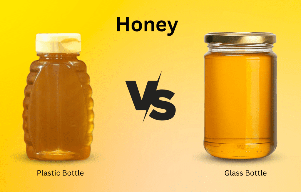 Honey Glass Bottle v/s Honey Plastic Bottle